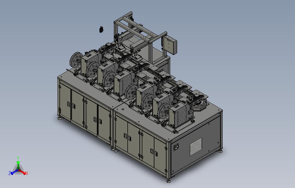 六工位贴合机（已生产）自动上料六工位循环贴膜贴标机3D模型