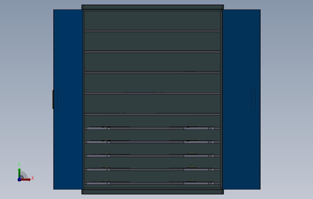 简约工具柜 正面视图