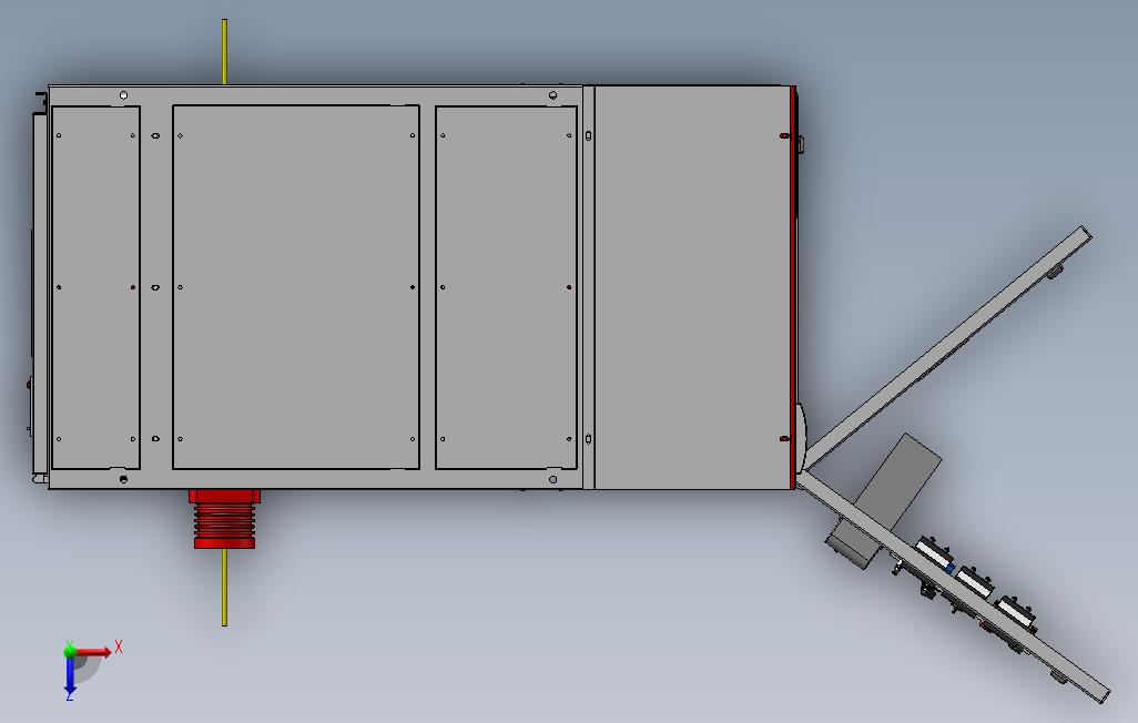 KYN28出线柜模型3D模型设计 俯视图