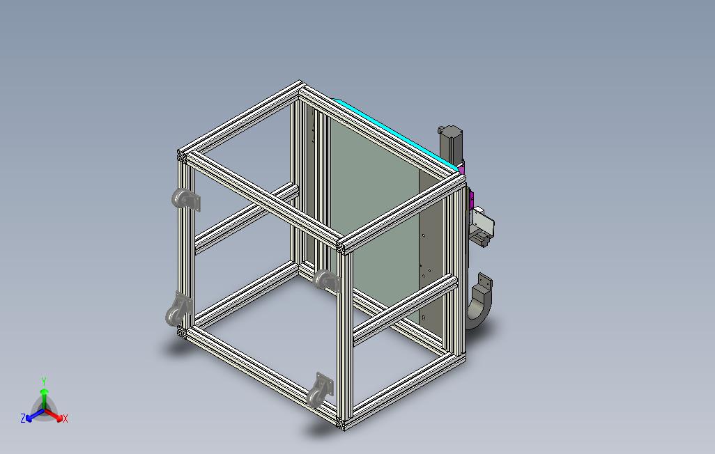 三轴伺服真空吸盘取料机械手设计3D模型设计