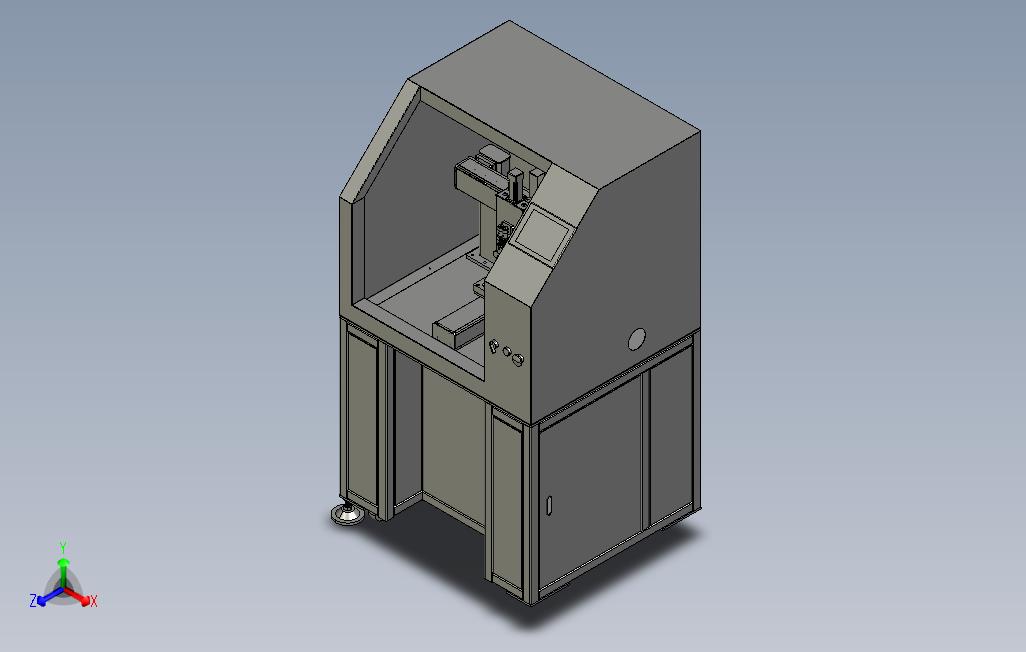 三轴双液点胶机3D模型设计