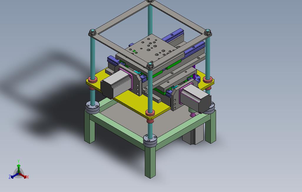 三轴工作台3D模型设计
