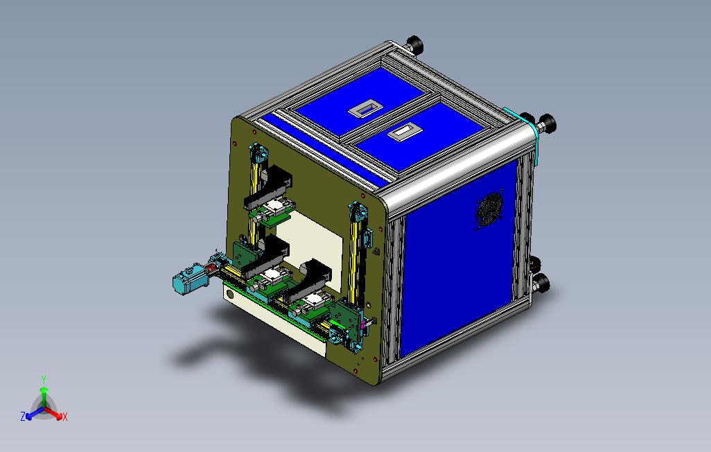 三轴激光喷码机3D模型设计