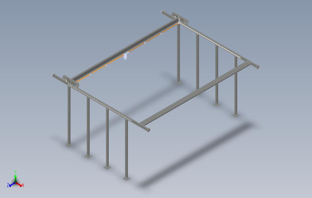 大型龙门桁架移动设备设计3D模型设计