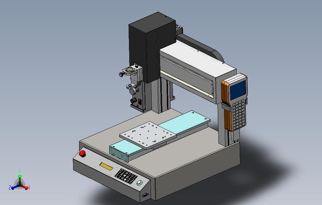 桌面式三轴点胶机3D模型设计