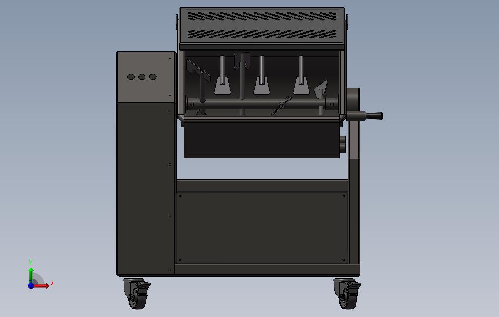 混合机3d模型3D模型(SolidWorks设计 正面视图