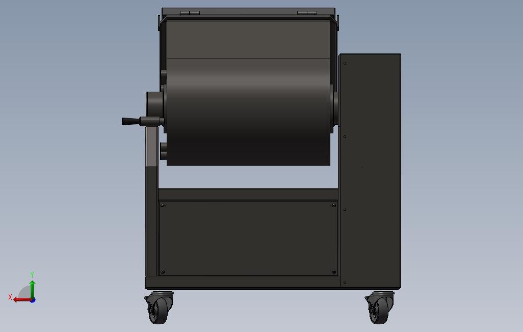 混合机3d模型3D模型(SolidWorks设计 背面视图