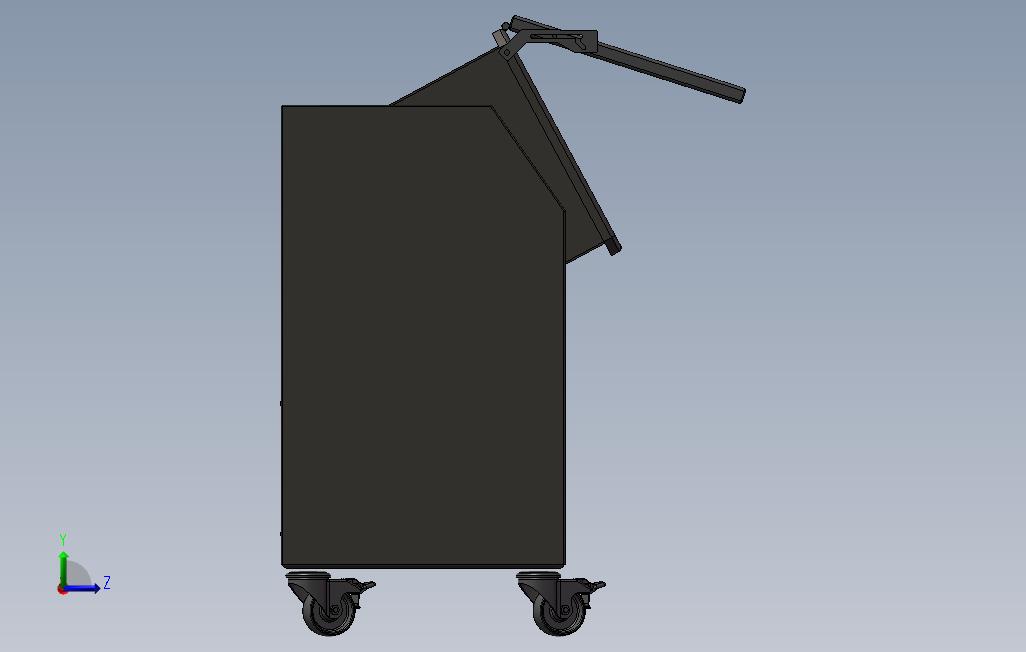 混合机3d模型3D模型(SolidWorks设计 左侧视图