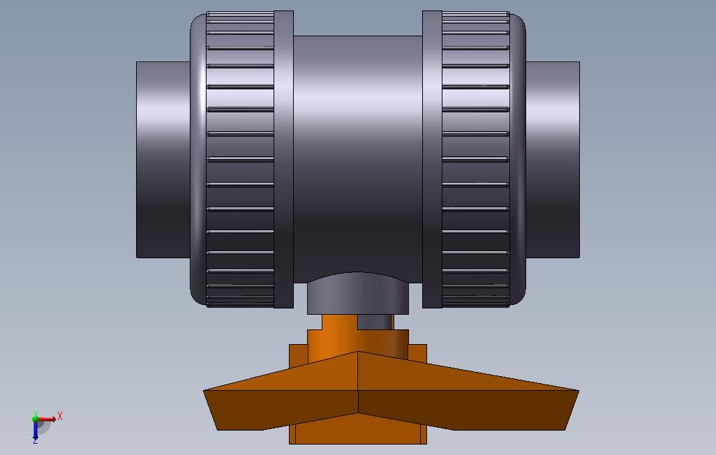 管件UPVC3D模型_SolidWorks设计_stepstp 俯视图