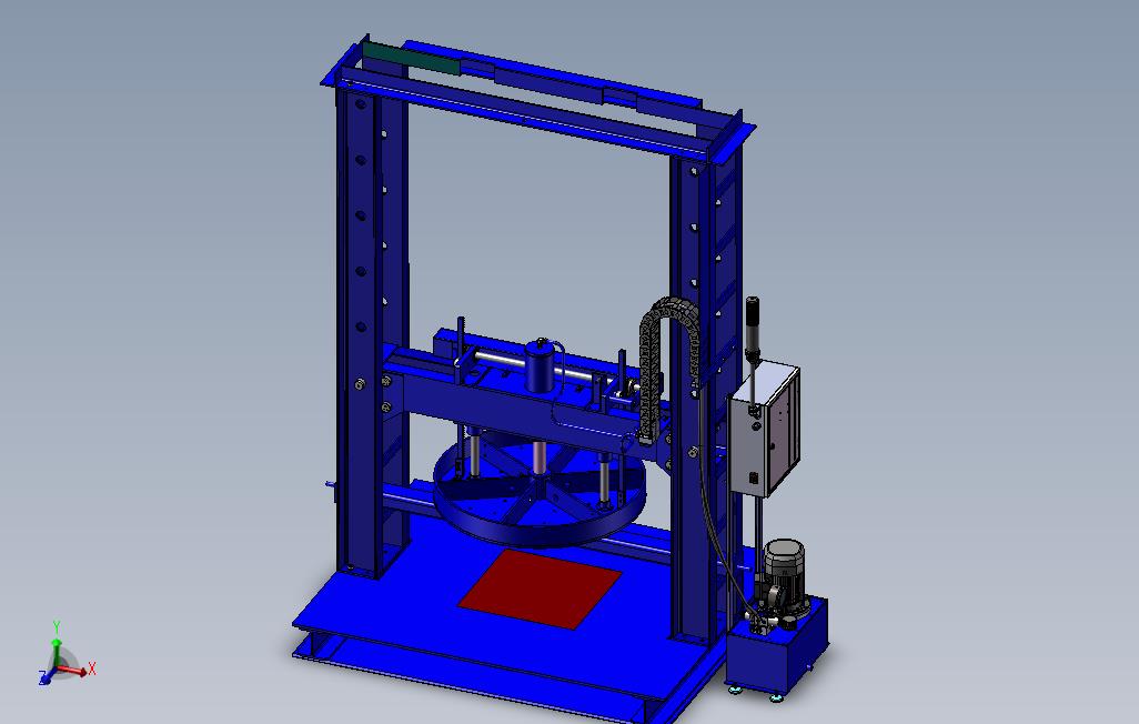 非标液压机3D模型设计