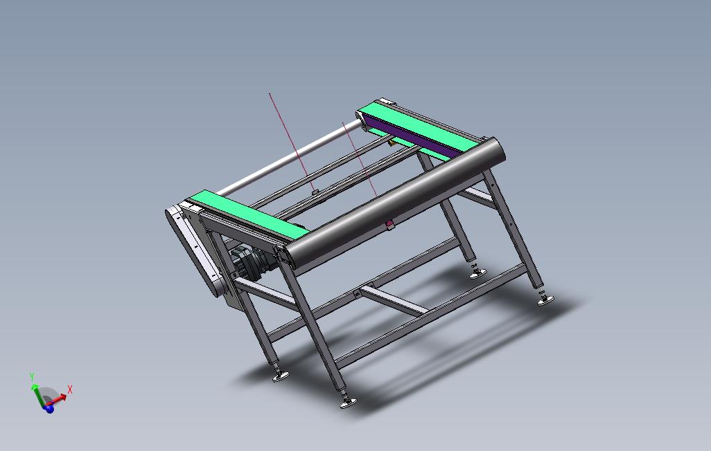 皮带输送线3D2DCAD加工件标准件清单BOMsw2016可编辑