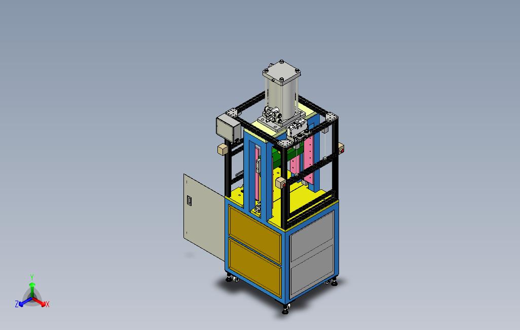 重型气动式切胶机Inventor2020可编辑