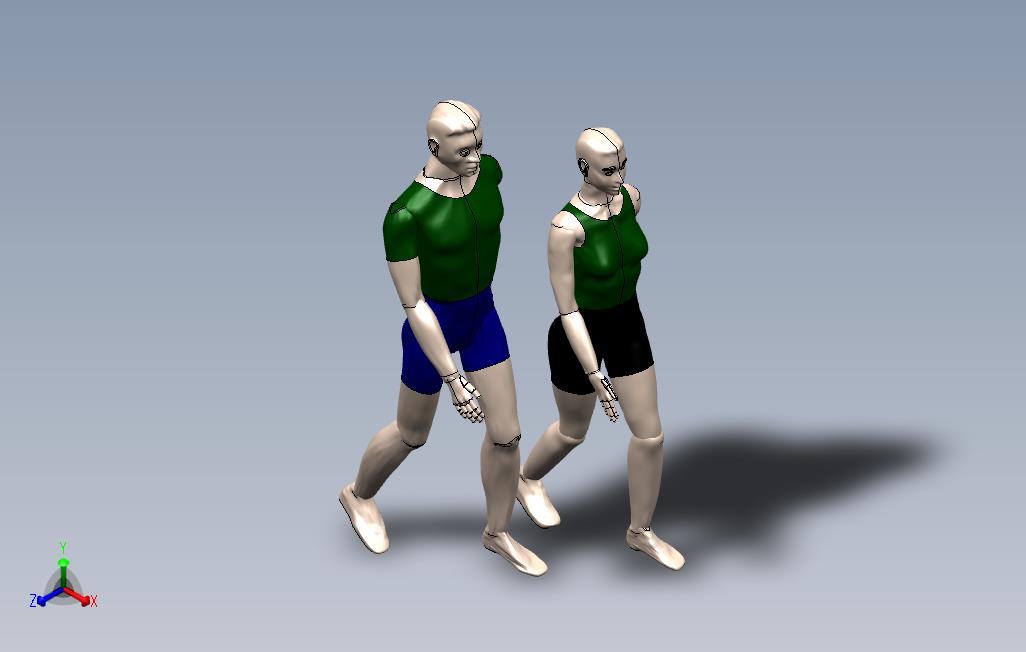 不同姿势的人体模型库3D模型