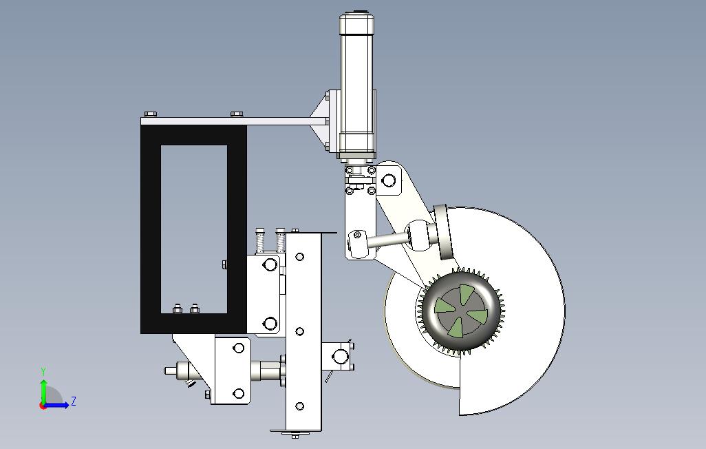 普通小型切割机床3D模型图纸STP格式 左侧视图
