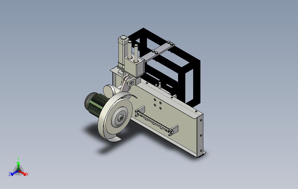 普通小型切割机床3D模型图纸STP格式
