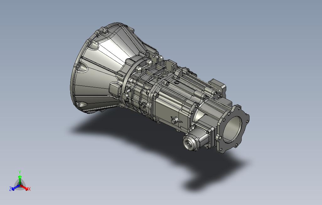 帕杰罗JC538T6变速箱和离合器3D模型Catia设计附STP格式