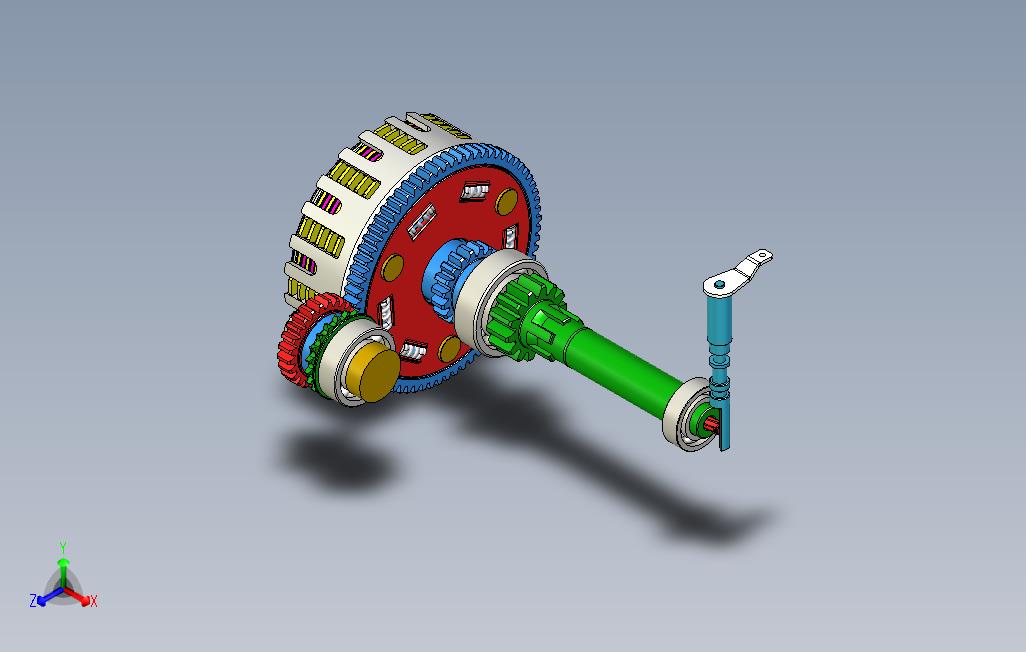 摩托车离合器原理模型3D图纸STP格式