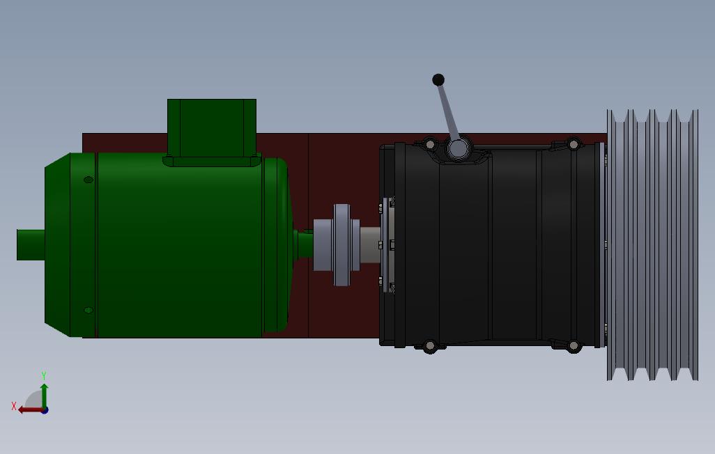 Multidisk离合器模型3D图纸SOLIDWORKS设计 背面视图