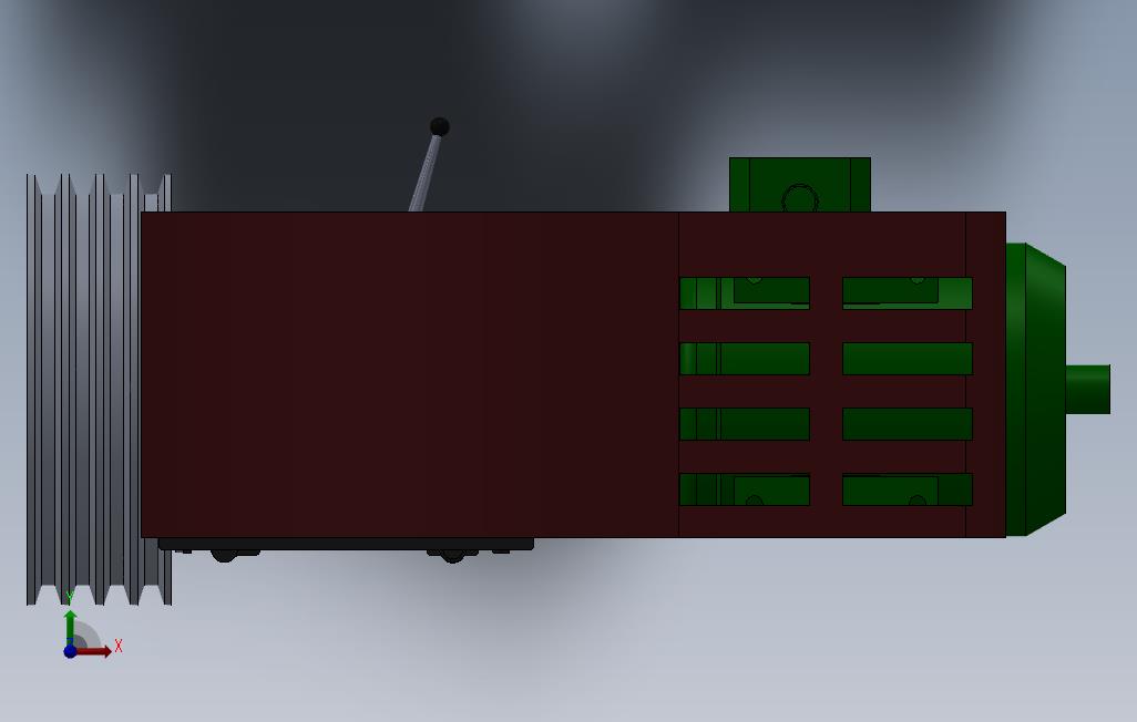 Multidisk离合器模型3D图纸SOLIDWORKS设计 正面视图