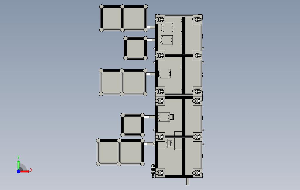 密封接头自动组装机3D模型(SolidWorks设计 正面视图