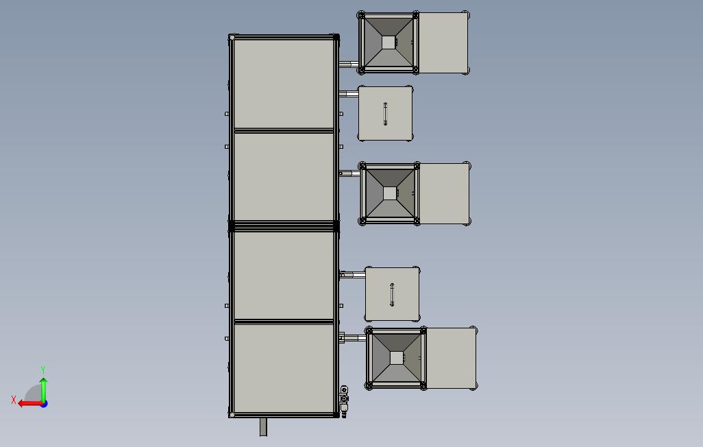 密封接头自动组装机3D模型(SolidWorks设计 背面视图