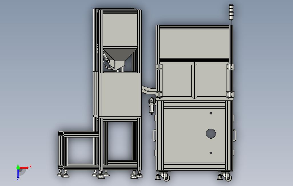 密封接头自动组装机3D模型(SolidWorks设计 俯视图