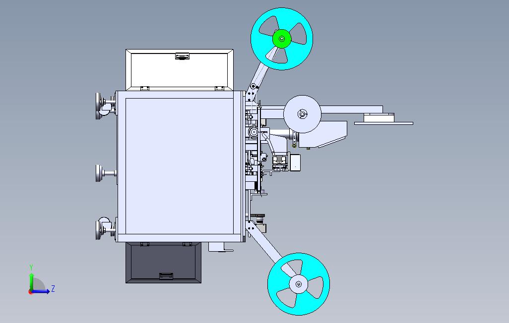 SATA76PIN自动检测包装机sw18可编辑 左侧视图