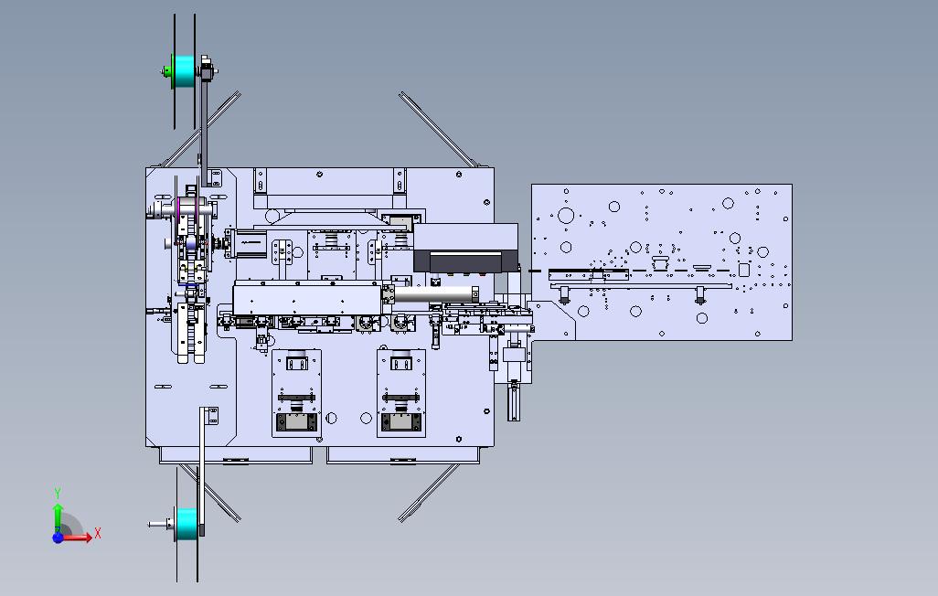 SATA76PIN自动检测包装机sw18可编辑 正面视图