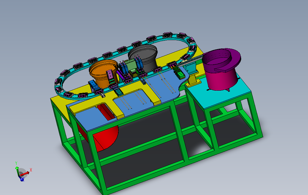 Ptc器件环形装配线sw18 Solidworks 2018 模型图纸下载 懒石网