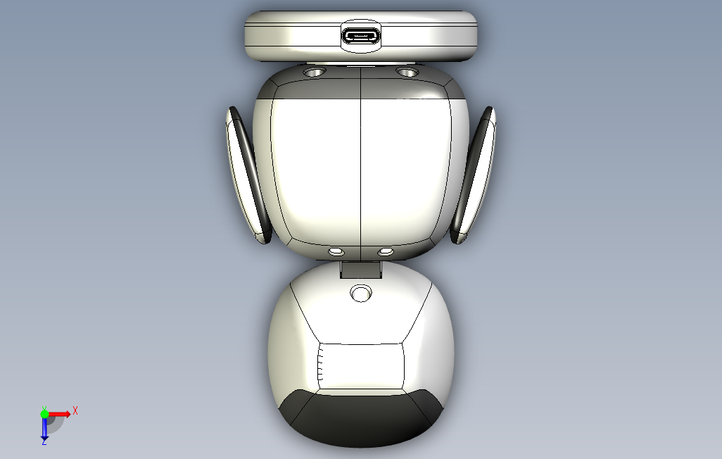 桌面小机器人ElectronBot 俯视图