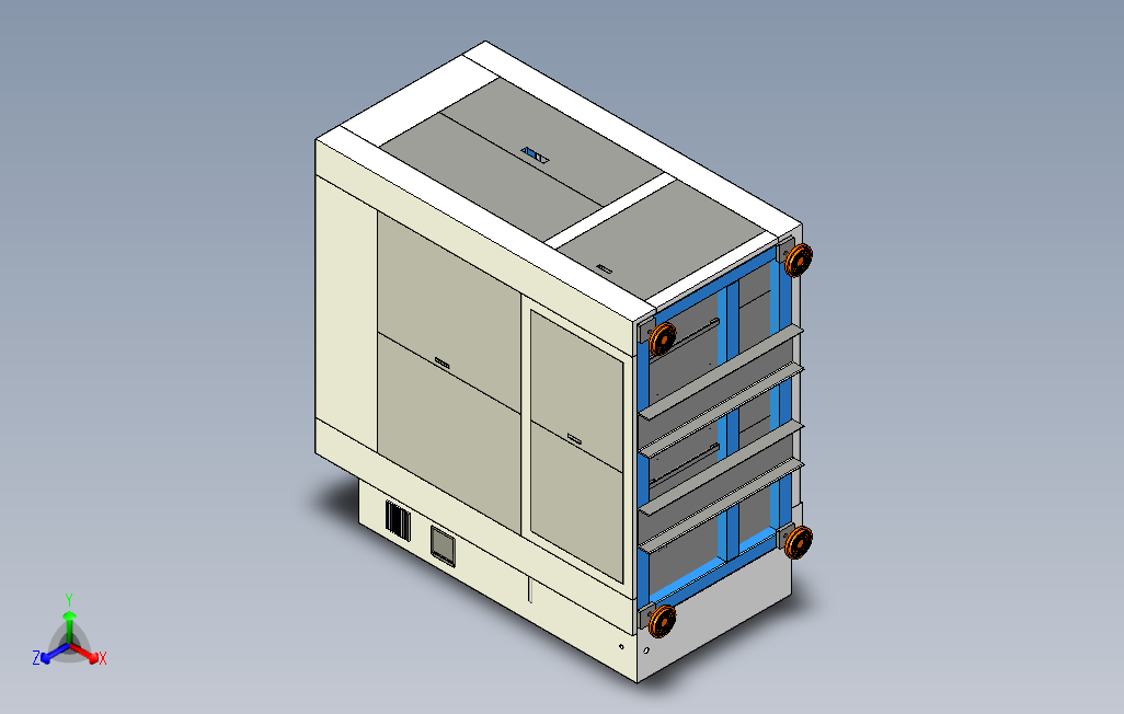 四头超声波焊接设备焊接塑料件3D模型x_t格式