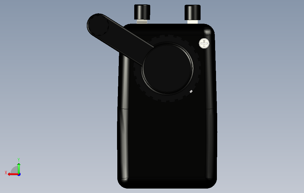 pencilsharpener机械卷笔刀铅笔刀3D图纸INVENTOR附STP 背面视图