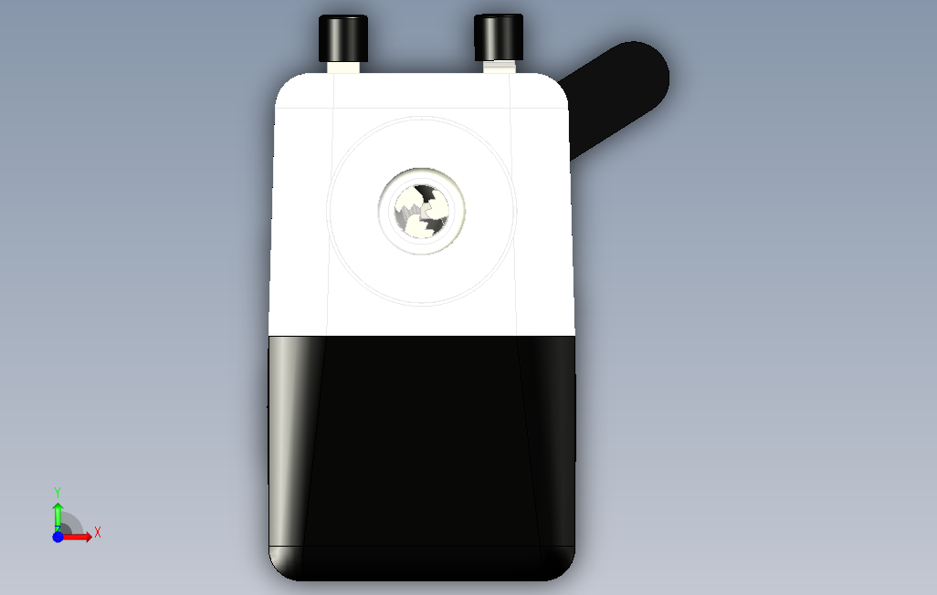 pencilsharpener机械卷笔刀铅笔刀3D图纸INVENTOR附STP 正面视图