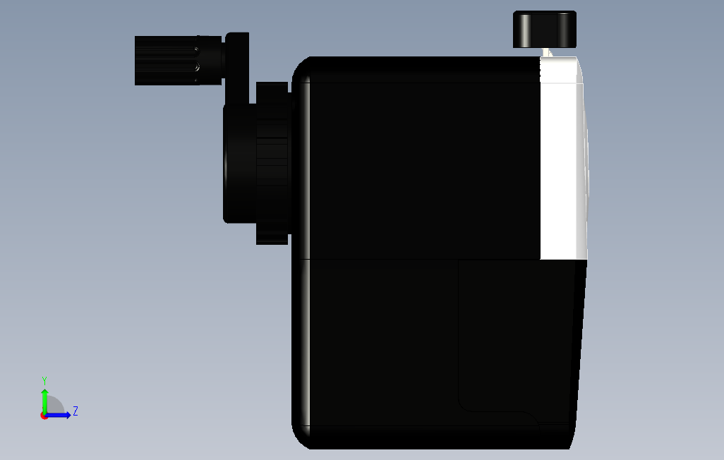 pencilsharpener机械卷笔刀铅笔刀3D图纸INVENTOR附STP 左侧视图