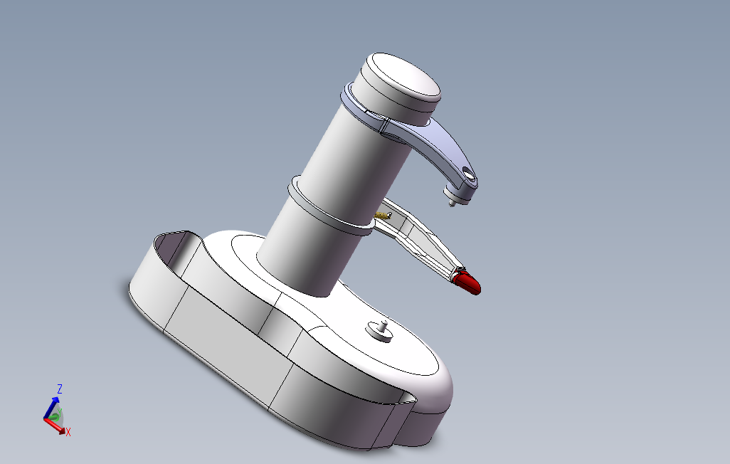 水果削皮机三维带CAD