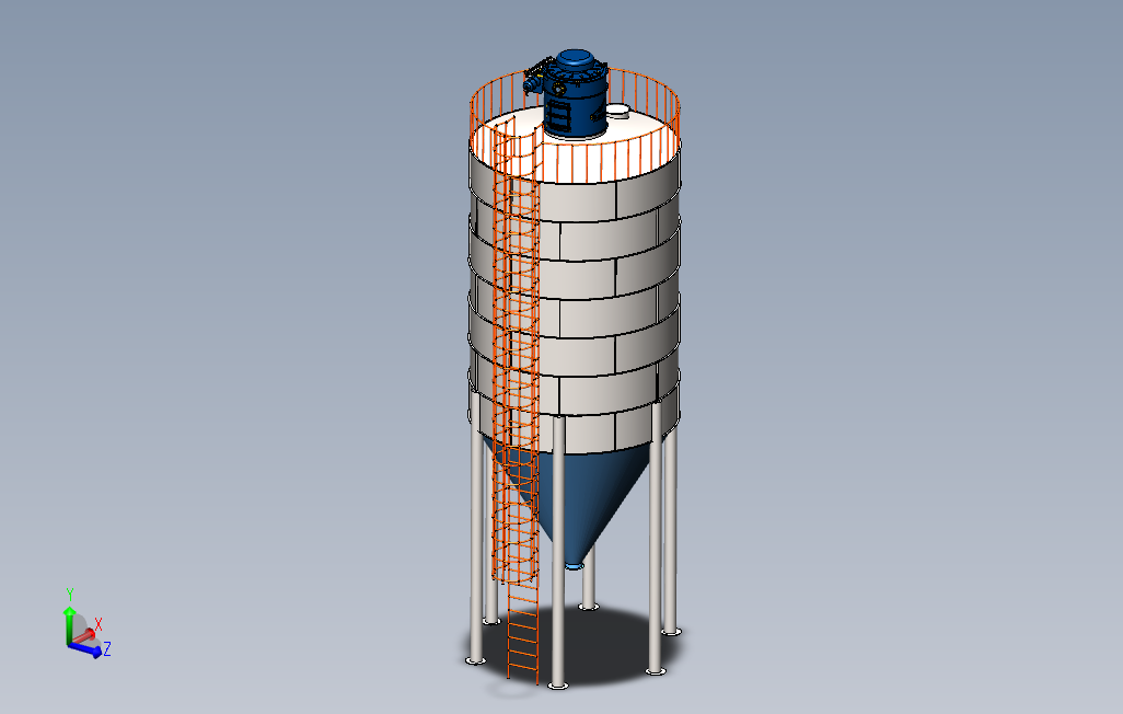 筒仓D5000mm带袋式过滤器