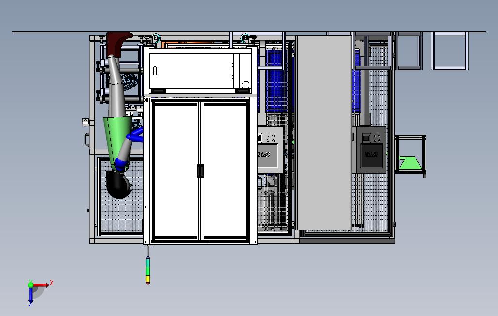 带双离合器阀体气密检测设备的机械手总装配体SolidWorks设计