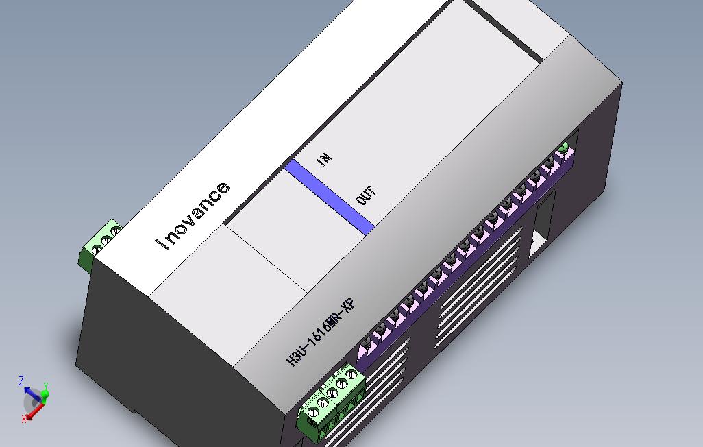 汇川H3U-1616MR-XP-PLC模型_SOLIDWORKS 2016_模型图纸免费下载 – 懒石网