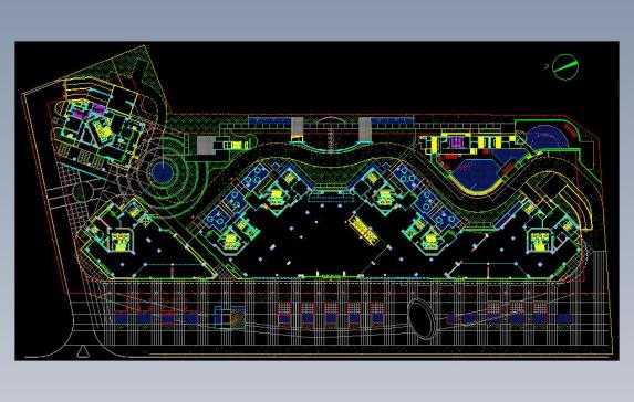 深圳市听涛花园景观设计CAD图纸和CAD施工图
