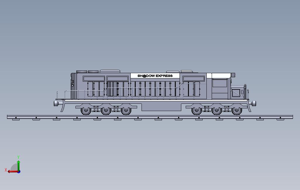 火车头结构和3D模型
