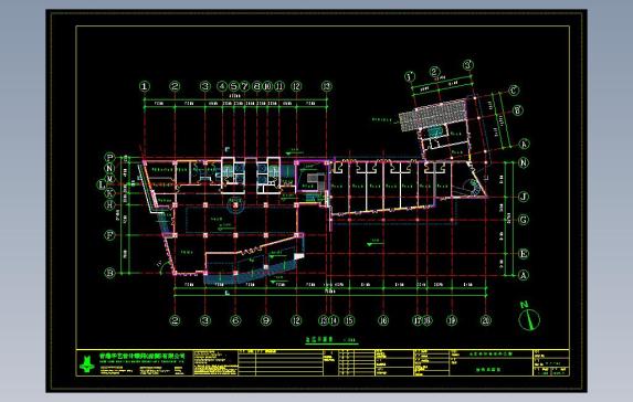 莱州金仓矿业办公楼CAD建筑设计图纸