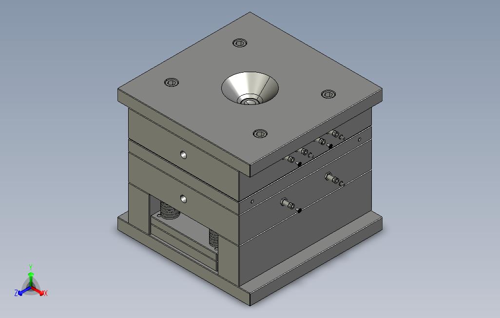 透明塑胶模具3D图