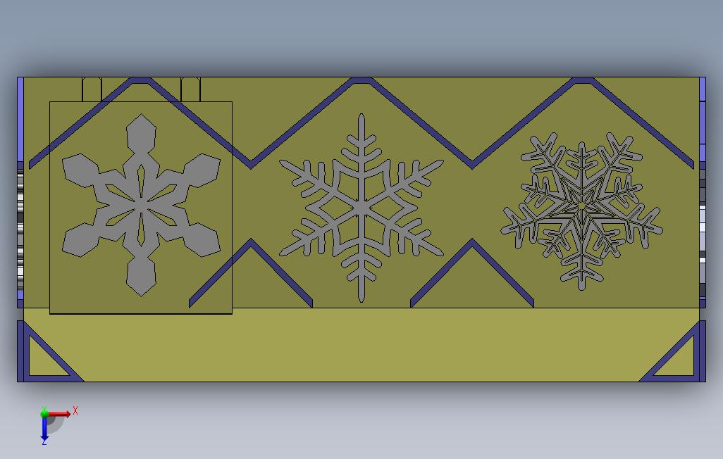 雪花硬币盒 俯视图