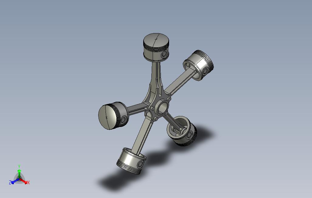 catia星型发动机3d模型