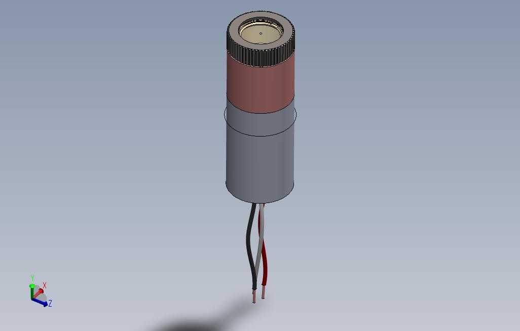 SOLIDWORKS12mm的激光二极管模块与三菱635nm的激光二极管