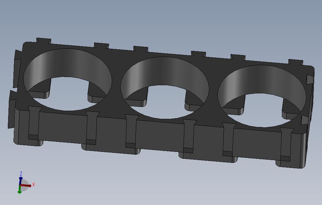solidworks3个1865电池组托架