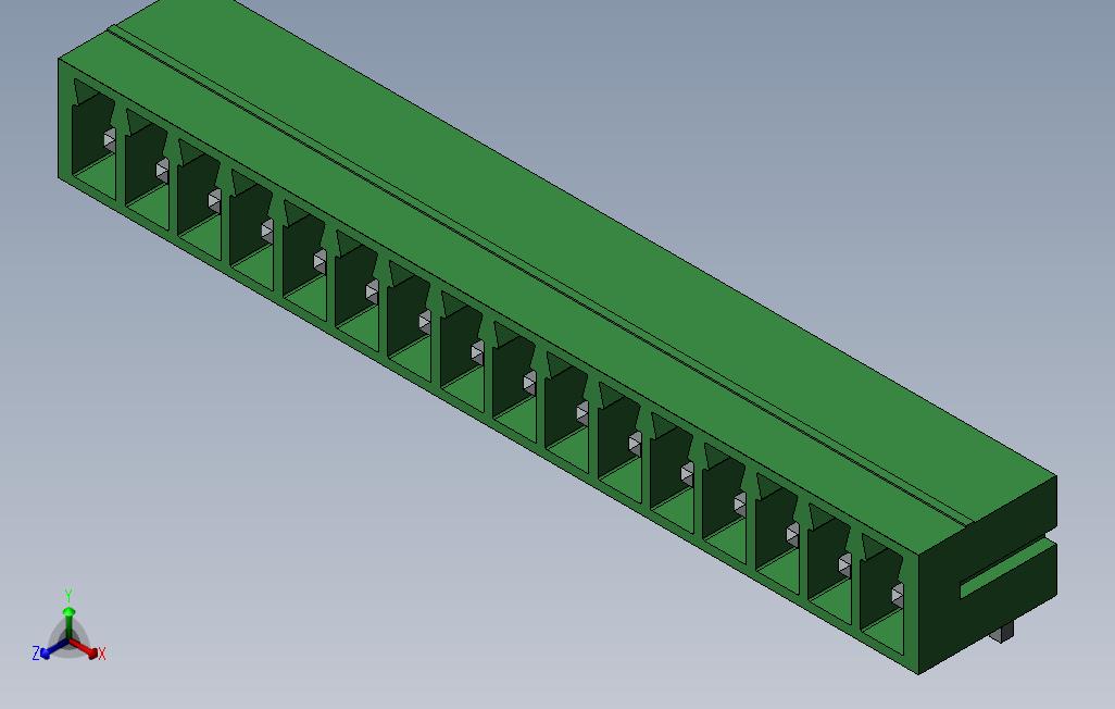 solidworksPCB16针插座