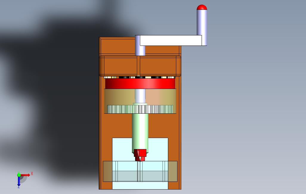 solidworks三角形的内部机制 俯视图