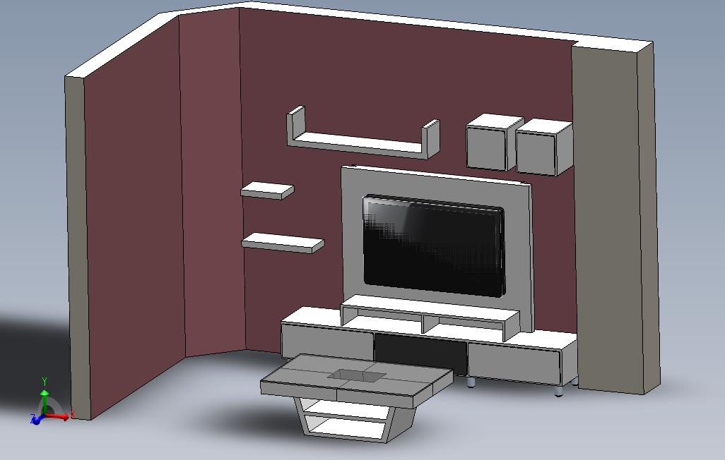 solidworks卧室 主视图