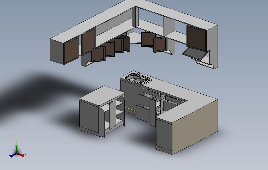 Solidworks厨房储物柜图纸